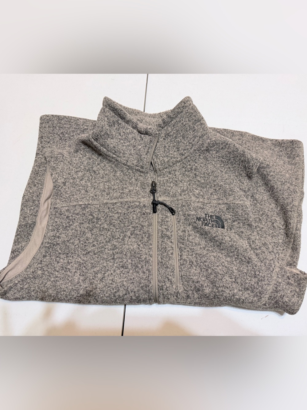 The North Face Men's Tan Full-Zip Fleece Jacket